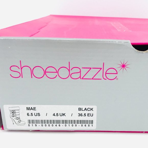 𝅺COPY - SHOE DAZZLE MAE BLACK PLATFORM ANKLE BOOTS SZ 6.5 NEW - Picture 9 of 9